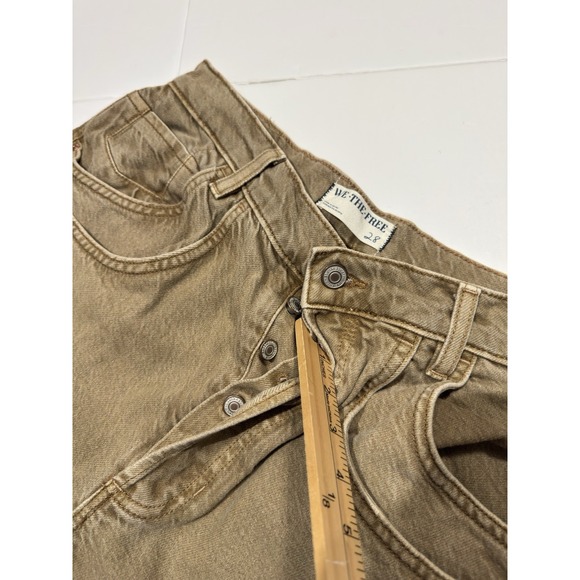 We the Free Final Countdown Low Rise Cuffed Boyfriend Jeans Baggy Wide Leg Sz 32 - Picture 11 of 16